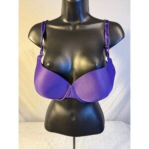 Warners Womens Purple Bra 36D Underwire T-Shirt Bra Basic Full Coverage